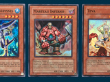 three cards of different types of cards are shown on a blue background