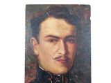 tableau représentant un homme en uniforme militaire, portant une moustache