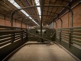 a barn with a lot of stalls inside of it