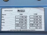a close up of a sign on the back of a blue car