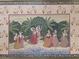 an image of a painting of a group of women in a garden