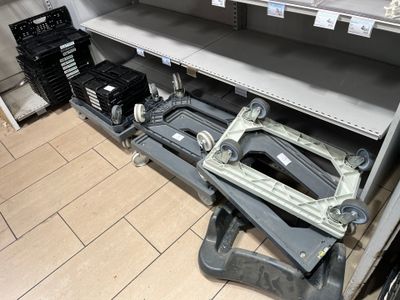 a shelf that has a lot of items on it