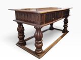 a wooden table with a wooden top on a white background