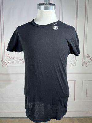 SAINT LAURENT - T-shirt en coton noir imprimé d'une tête de …