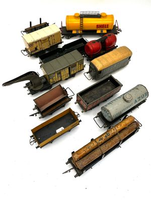 JEP lot de 5 wagons en 0 : 2 en boite 2 avec partie de