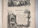an old book with illustrations of people and animals in it