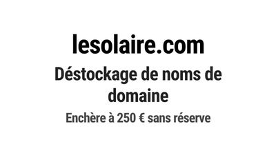Nom de domaine lesolaire.com. Catégorie: Énergie et ressourc…