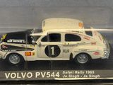 a model of a car in a display case