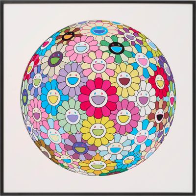Lithographie 88 x 88 cm Takashi Murakami « Flowerball » (202…