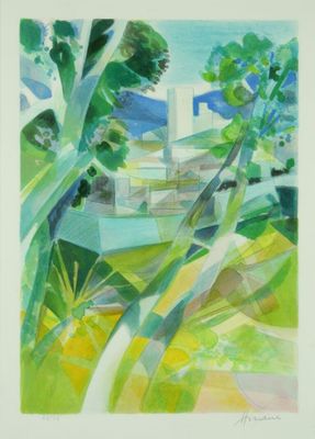 Camille HILAIRE (1916-2004). Saint Paul de Vence. Lithograph…