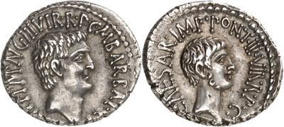 a silver coin with an image of a man on it