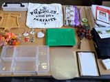 a table with a bunch of items on it