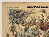 a drawing of a battle between two men on horseback