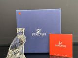 figurine en cristal Swarovski représentant un oiseau perché sur un perchoir