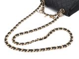 chanel black quilted lambskin chain shoulder bag