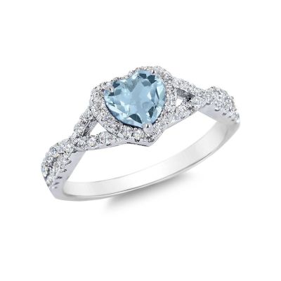 943 / Bague Femme Aquamarine Ox - Bague en Argent 925 …