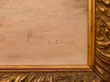 an image of a painting of a man in a boat on the water