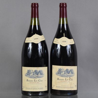 deux bouteilles de vin rouge sont posées côte à côte sur une table
