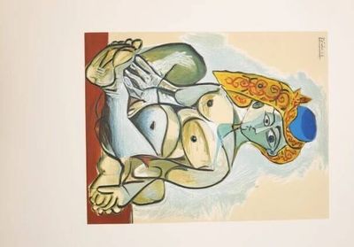 une image d'un tableau représentant une femme allongée sur un lit