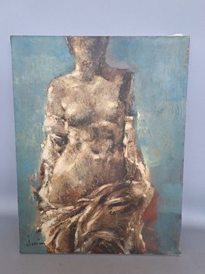 Michel CHEMIN (né en 1945) "Néréide" Huile sur toile