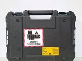 a close up of a tool case with a sticker on it