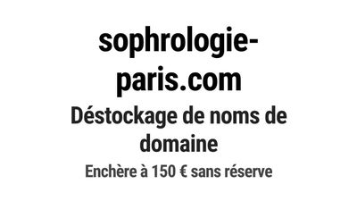Nom de domaine sophrologie-paris.