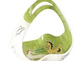 un sac à main vert et blanc orné d'un cheval