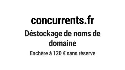 Nom de domaine concurrents.fr. Catégorie: Services aux entre…