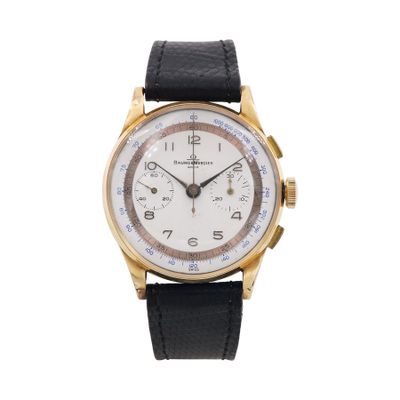a close up of a watch on a white background with a black strap