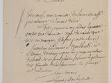 une lettre manuscrite écrite à l'encre noire