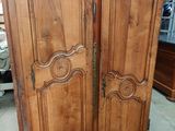 pair of antique french doors with carved wood panels