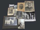 several old black and white photographs of men and women in military uniforms