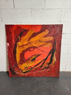 Antoine ARLANDIS (né en 1946) : "Composition rouge".