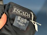 escada black leather gloves with logo on the back