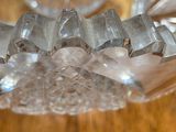 a clear glass bowl on a wooden table