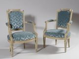 pair of louis xvi style armchairs