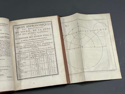 an open book with a diagram on it on a table