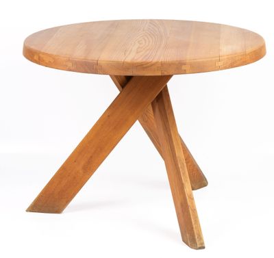 a close up of a wooden table on a white background