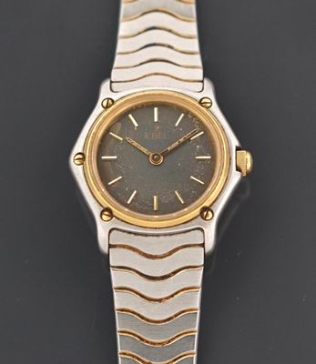 Ebel Wave Montre de ville en acier et plaqué or à mouvement …