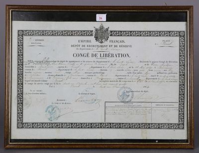 CONGE de LIBERATION de LAMBOLEY, Cavalier au 4e Régiment de …