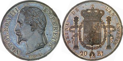 a close up of a coin with a crown on top of it