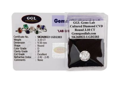 a close up of a diamond with a price tag on it