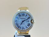Montre pour femme Cartier Ballon de Cartier en or jaune 18 carats sertie de diamants