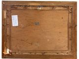 an old picture of a picture frame with a piece of paper on it