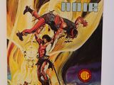 la couverture d'une bande dessinée sur laquelle figure un homme tombant d'une falaise