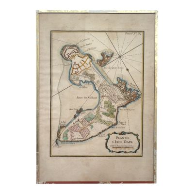 une ancienne carte de l'île de New York datant du milieu du XVIIIe siècle