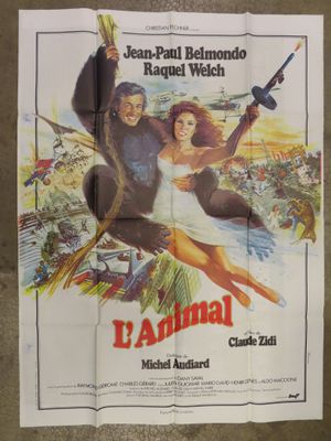 a movie poster for the 1971 film, l ' animal