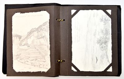 a picture of a book with a drawing inside of it
