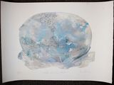 a picture of a painting of a snow globe on a piece of paper