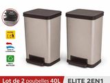 Lot de 2 poules de 40 l, modèle « 2 en 1 » pour l'été